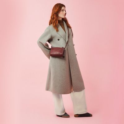 Bags and totes - Sparrow - Small leather crossbody bag in Grainy Merlot - MIMI BERRY