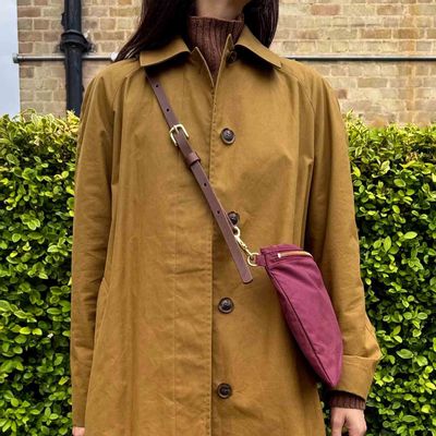 Bags and totes - New Musette - Waxed Cotton Crossbody bag in Burgundy - MIMI BERRY