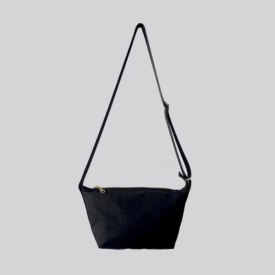 Bags and totes - A5 - Cotton Canvas Crossbody Bag in Black - MIMI BERRY