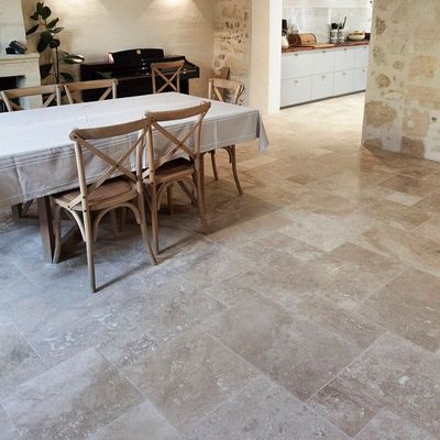 Crockery - PREMIUM travertine tiles softened & filled - 60 × 40 × 1.2cm - LIGERIO