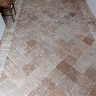 Crockery - Premium Travertine Mix Tile - 61cm x 40.6cm, 1.2cm - LIGERIO