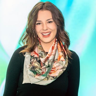 Scarves - Silk Scarf Tangerine Euphoria 70X70 CM - RALUFINEART