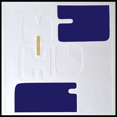 Tableaux - gravure, gaufrage, feuille d'or 120 cm x 120 cm - FOUCHER-POIGNANT