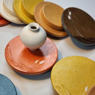 Cadeaux - [STUDIO D'ARTISANAT HANJI HONG HYUN-JEONG] Sous-verre à thé Udumbara - KCDF