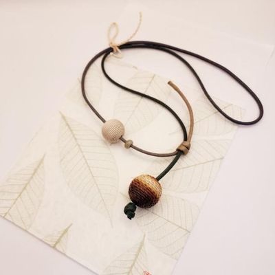Gifts - [HONG HYUN-JEONG HANJI CRAFT STUDIO] Jiseung Necklace - KCDF