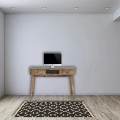 Desks - Artisan Furniture Solid Wood 2 Drawer Shell Writing Desk, 1 Shelf, Brown - ARTISAN FURNITURE