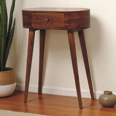 Console table - Artisan Furniture Solid Wood Mini Albion Chestnut Console, 1 Drawer, Dark Brown - ARTISAN FURNITURE