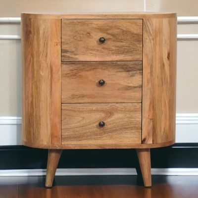 Buffets - Artisan Furniture en bois massif Mini Chêne clair Armoire, 3 Tiroirs, Beige - ARTISAN FURNITURE