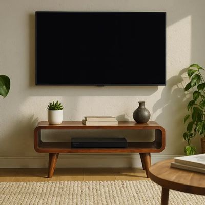 TV stands - Artisan Furniture Solid Wood Open Chestnut Media Unit, Open Slot, Dark Brown - ARTISAN FURNITURE