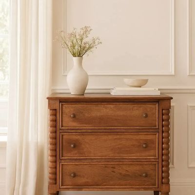 Chests of drawers - Artisan Furniture Solid Wood Spindle Chest, 3 Drawers, Brown - ARTISAN FURNITURE