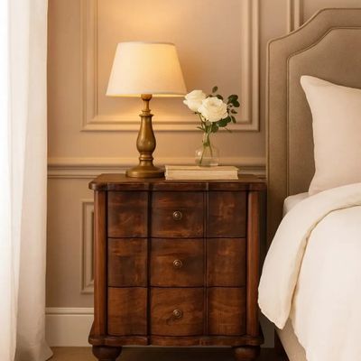 Tables de nuit - Artisan Furniture en bois massif Valence Table de chevet, 3 Tiroirs, Marron - ARTISAN FURNITURE