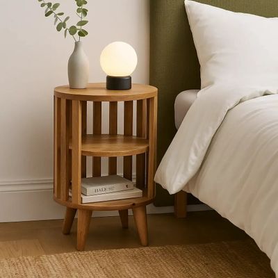 Tables de nuit - Artisan Furniture Table de Chevet Ariella Double Étagère Chêne Clair, Marron - ARTISAN FURNITURE