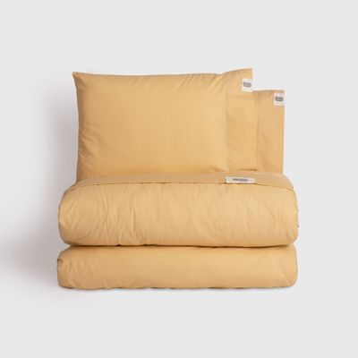 Bed linens - Double bed linen set ,100 % cotton ranforce, Ochra - DILIOS