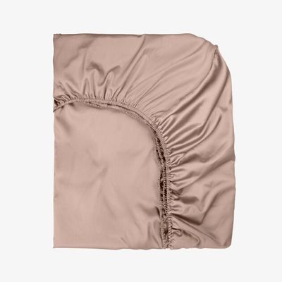 Linge de lit - Drap-housse en satin, 180x200x25, rose - DILIOS
