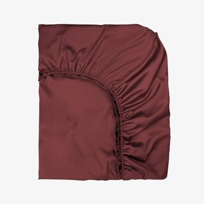 Linge de lit - Drap-housse en satin, 200x200x25, gingembre - DILIOS