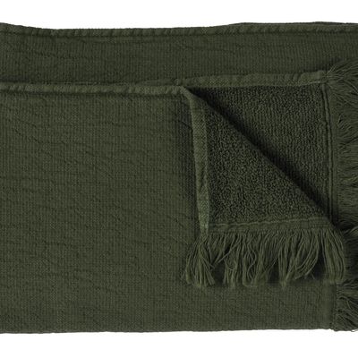 Serviettes de bain - Lot de 2 serviettes invités Luna Kale 30 x 50 - LA CERISE SUR LE GATEAU