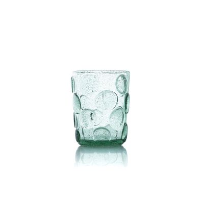 Glass - The Frosted Dot Water Glass - Aqua - BAZAR BIZAR LIVING