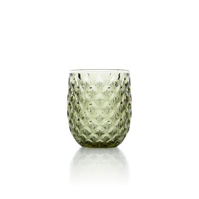 Glass - The Starbeam Water Glass - Olive Green - BAZAR BIZAR LIVING