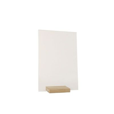 Cadeaux - Chevalet porte-affiche A6 plexi transparent avec support en hêtre - LAVAL 1878