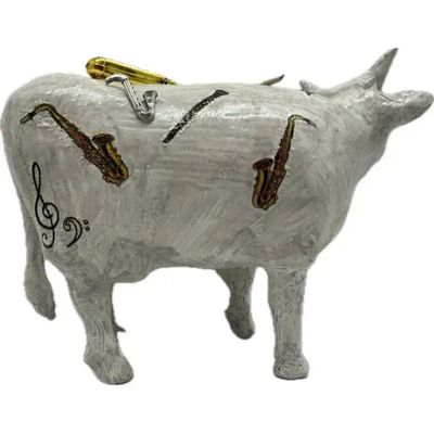 Objets design - Vache décorative la PiCOWlo Saxo - VACHES ET COMPAGNIE
