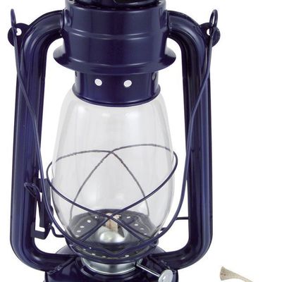 Lampes de table extérieures - Lampe tempete bleu marine, H. 310 mm - TRADE WINDS