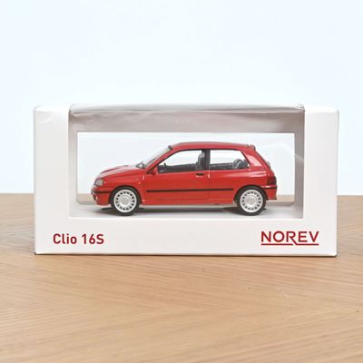 Jouets enfants - Voiture jouet Renault Clio 16S 1991 Rouge Jet-car 1/43 - NOREV