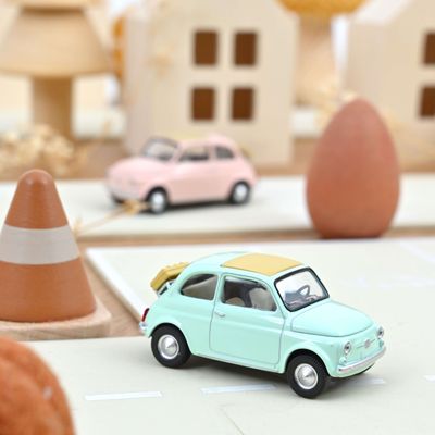 Jouets enfants - Voiture jouet Fiat 500 F 1965 Bleu Pastel Jet-car 1/43 - NOREV