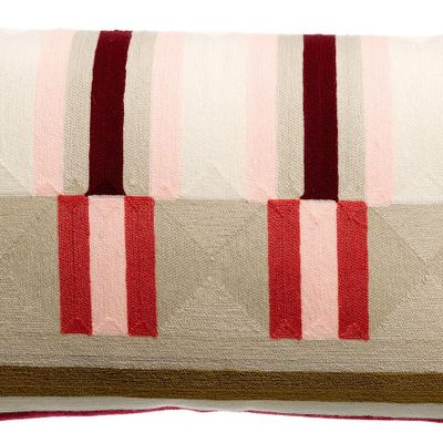 Cushions - Embroidered cushion Jason Mousse 30 X 50 - MAISON VIVARAISE - SDE VIVARAISE WINKLER