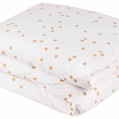 Bed linens - Duvet cover Odette Milk/Bronze 240 X 220 - LA CERISE SUR LE GATEAU
