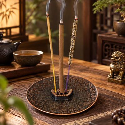 Scents - 9-hole Chinese Ingot Incense Holder 10 cm - ARABESK