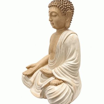 Decorative objects - Buddha Statue Varada Beige in Resin 29 cm - ARABESK