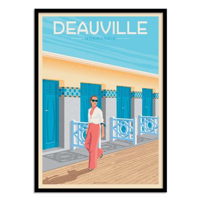 Poster - Art-Poster - Deauville Les planches - Olahoop Travel Posters - WALL EDITIONS