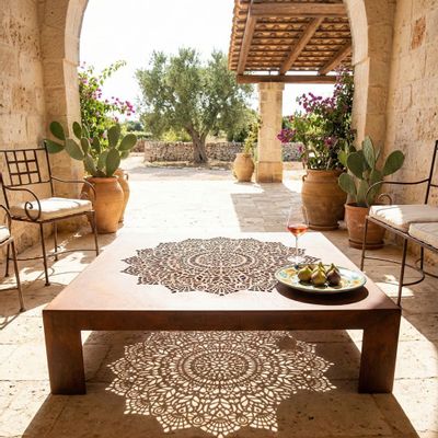 Tables Salle à Manger - Table La Controra 15 x 135 cm - PUGLIA CORTEN LOVE