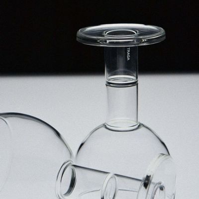 Bougeoirs et photophores  - Wine Candle Glass - Set of 2 - TRAGA