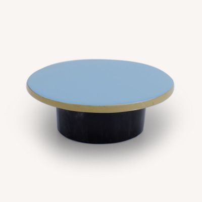 Artistic hardware - Straight-edge wall hook, light blue and sand lacquer, size L - L INDOCHINEUR X RIVÊT