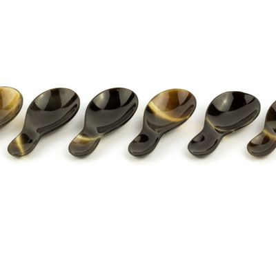 Couverts de service - Set de 6 petites cuillères ronde en sabot - L INDOCHINEUR X RIVÊT