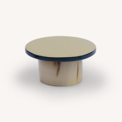 Quincaillerie d'art - Patère bord droit, laque sable et bleu nuit, taille M - L INDOCHINEUR X RIVÊT