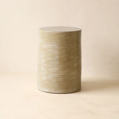 Tables de nuit - ROUCAS - Table d'Appoint Céramique – M - Ø34 H46 cm – Lin - MASAME