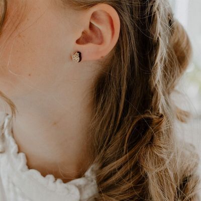 Wooden earrings - Ladybirds - LES PETITES HIRONDELLES