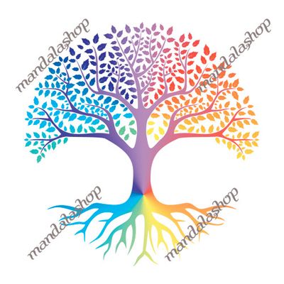 Decorative objects - White Tree of Life canvas - MANDALASHOP
