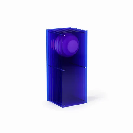 Lampe LOP grand rectangle en acrylique bleu - BANG