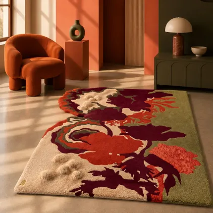 Tapis artistique contemporain — PIÈCE UNIQUE — MEMENTO I. - ATELIER SAGRADO