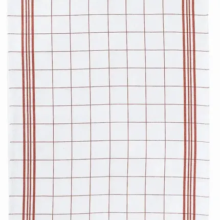 Carreaux Tea Towel Rouge 50 X 70 - MAISON VIVARAISE - SDE VIVARAISE WINKLER