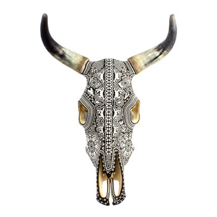 Bull Skull Huichol Wall Decoration Indigena Mom