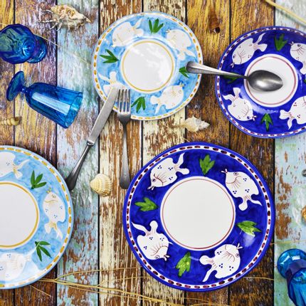 Poséidone | Peint à la main | Fabriqué en Italie - ARCUCCI CERAMICS