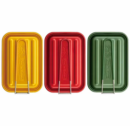 Barbecues - Gamelle camping couleur 1000 ml aluminium et rectangulaire - collection Mess Tin / SKATER - ABINGPLUS