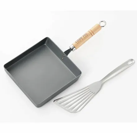 Frying pans - L steel frying pan for Japanese rolled omelettes - Egg Pan/YOSHIKAWA collection - ABINGPLUS