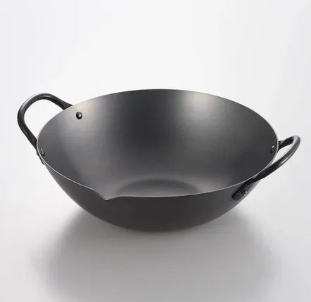 Frying pans - Ø330 steel pan and wok - Guangdong/YOSHIKAWA collection - ABINGPLUS