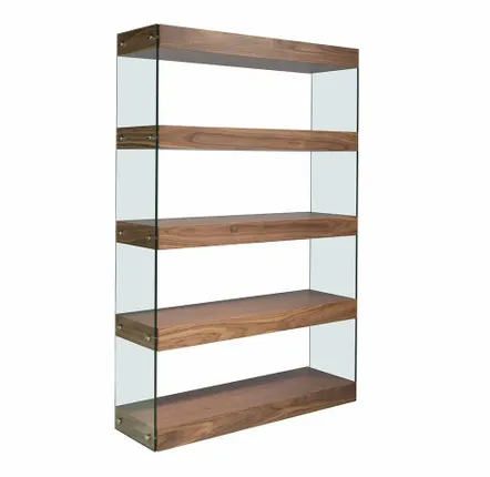 Mobilier et rangements pour bureau - Bibliothèque en noyer et verre - ANGEL CERDÁ