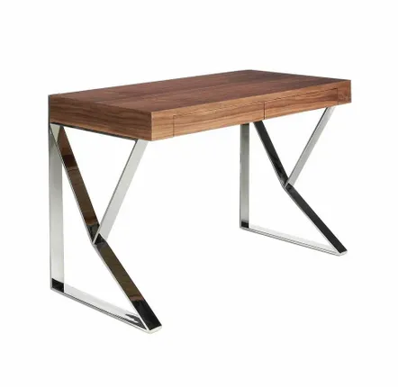 Mobilier et rangements pour bureau - Bureau en noyer et acier - ANGEL CERDÁ
